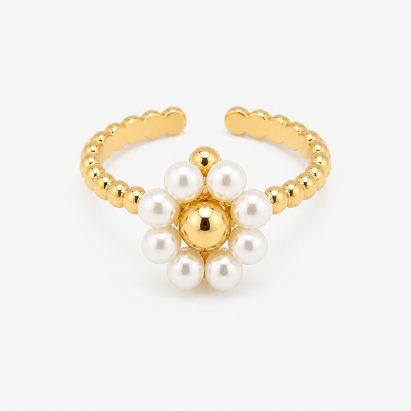 ANEL FLOR DE PÉROLAS