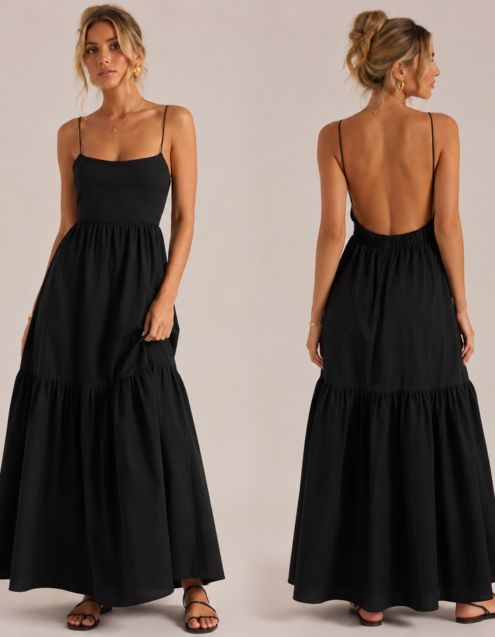 Vestido Maxi Costas Nuas